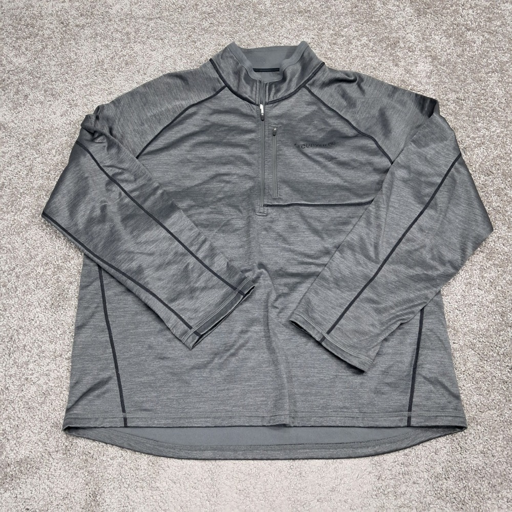 Cloudveil Mountain Works Mens XL Gray Heathered Quarter Zip Pullover Jacket